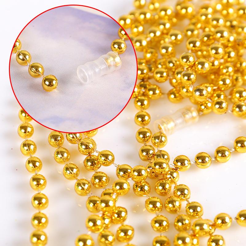 Carnival Bead Chain Necklace New Orleans Holiday Party Necklace Decorative Plastic Bead Chain