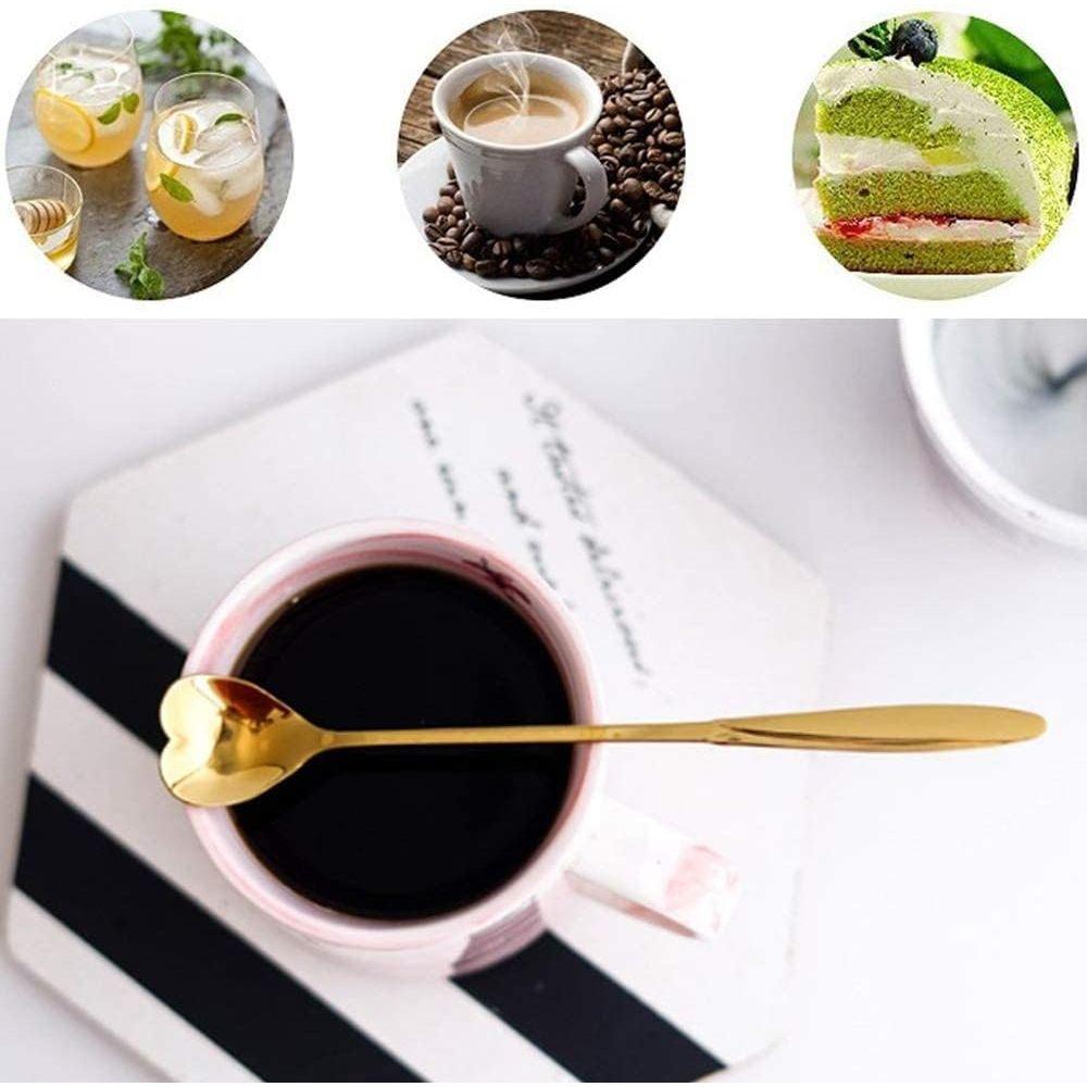 24Pcs Flower Dessert Spoons, Coffee Teaspoon Set Stainless Steel Tableware Sugar Spoon Small Tea Spoons Cafe Bar Spoon Cute Coffee Teaspoon Mini