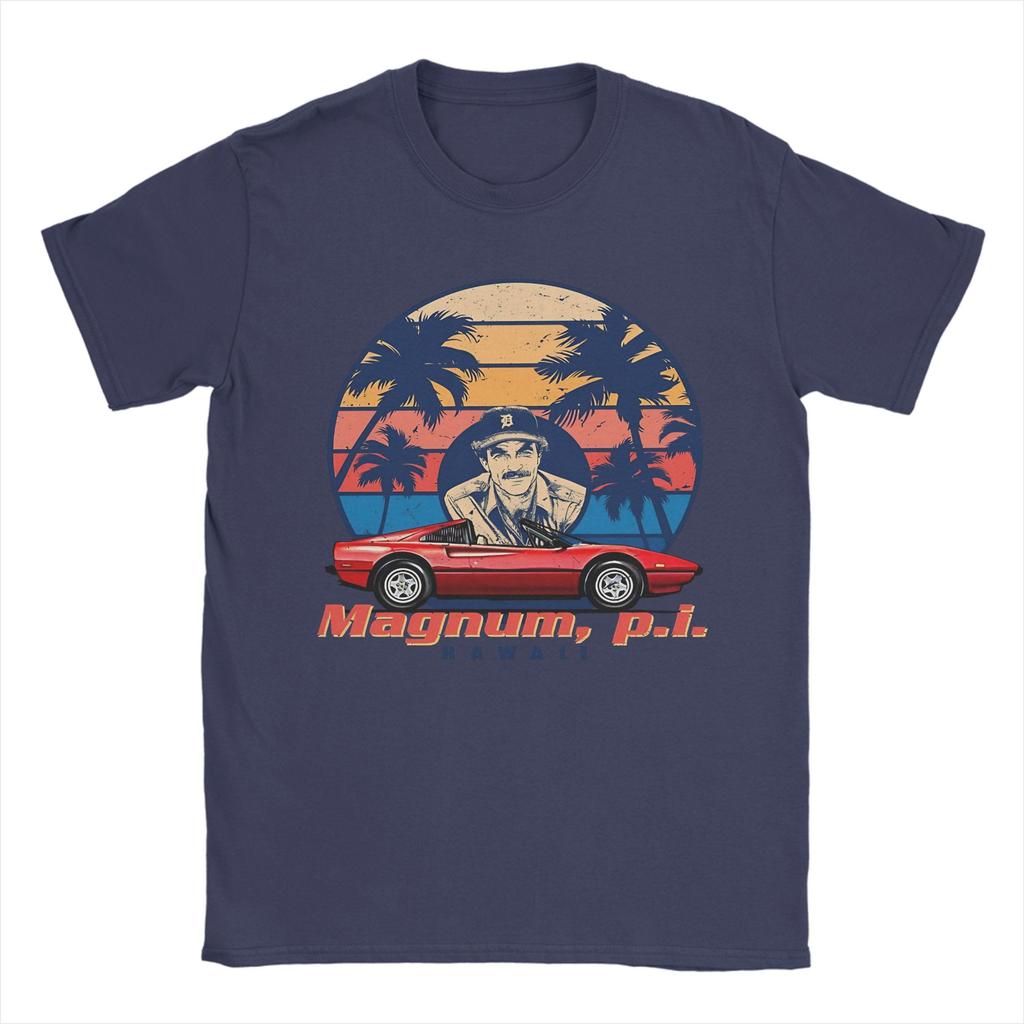 Unique Magnum PI TShirt for Unisex Round Neck Pure Cotton T Shirt Short Sleeve Tee Shirt Big Size Clothing