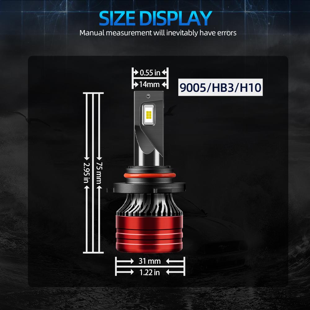 9005 9006 H1 H11 H7 880LED Headlight 9007 H4 H13 Hi/Lo Beam Bulb 400% Brighter LED Conversion Kit 6000K White Light Bulbs