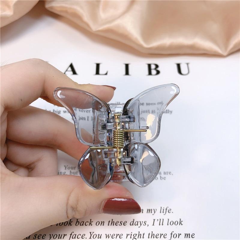 8 Style Transparent Mini Hair Pins Claw Crab Girls Women Barrette Acrylic Butterfly Hair Clips Korean Hair Accessories