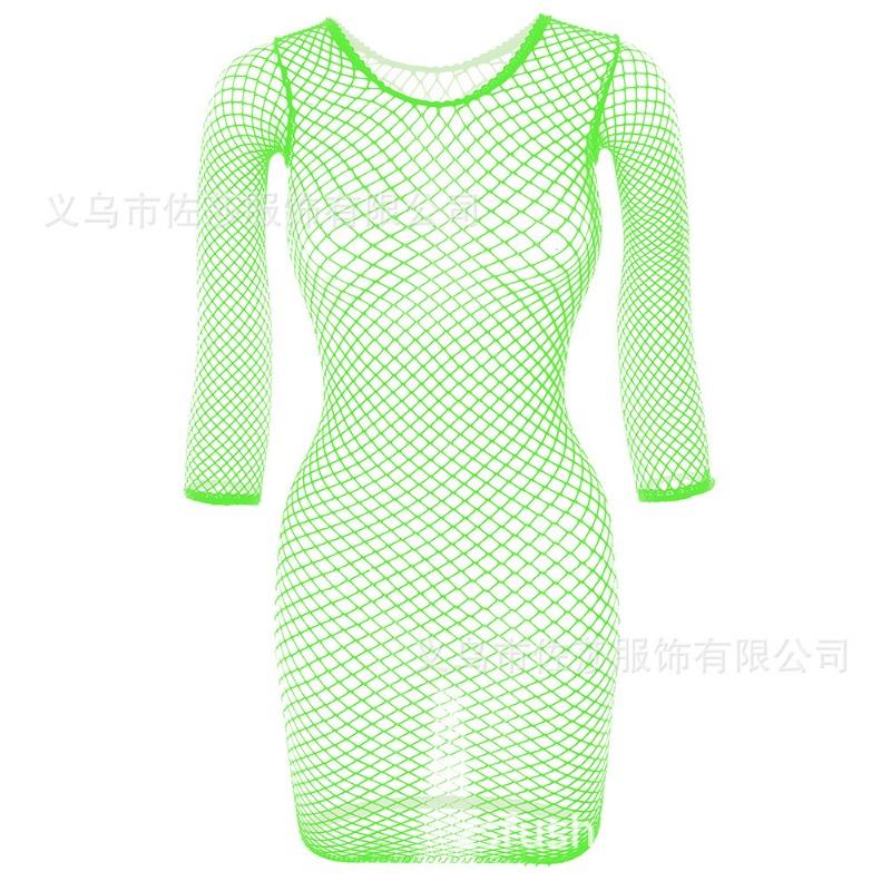Sex underwear sexy fishing net perspective one-piece net socks suspender temptation hollow open one-piece stockings net