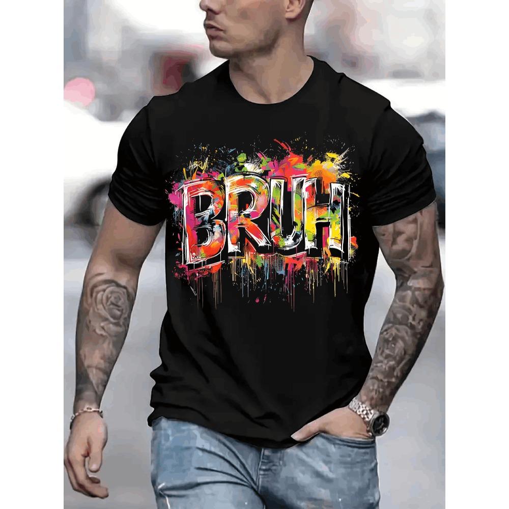 

European sizes Mens TShirt Comfortable Crew Neck Casual Cotton ShortSleeves Soft Breathable Top Menswear Tshirt Summer Spring Streetwear 4XL чорний