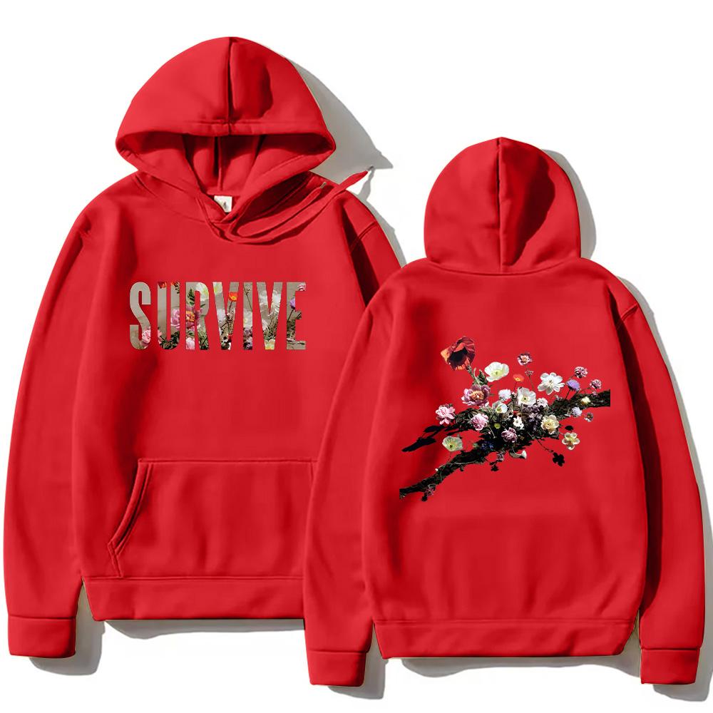 

Lewis Capaldi Survive Flowers Dateback Hoodie Men s Clothing Unisex Comfort Women Hoody Long Sleeve Harajuku Aesthetic Pullovers L червоний