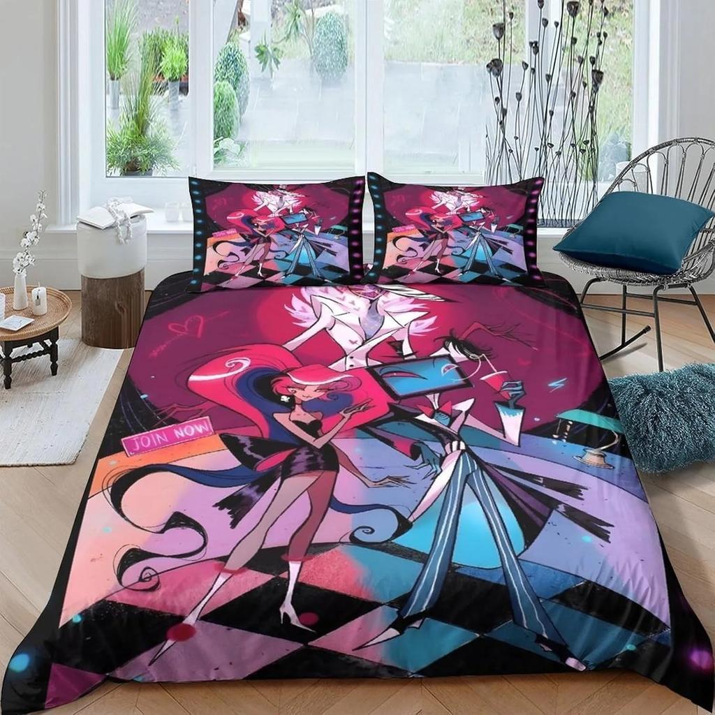 Hazbin Hotel Carton Soft Duvet Cover 3D Exquisite Digital Printing Beding Set Charlie Warm Comforter Bed Youth Home Decor Children Kids Young Boys