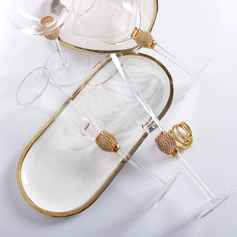 Crystal Goblet Champagne Glass Cup Creative Red Wine Sparkling Sweet Wine Glass Wedding Party Bar Home Drink Glass