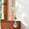 Faux Crystal Suncatcher Hanging Metal Hummingbird Suncatcher, Prisms Window Colorful Light Prism Decor Rainbow Maker Ornament for Garden, Home