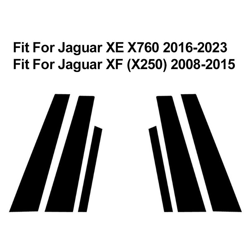6 Stück Auto Säulenverkleidungen Fensterleisten Abdeckleisten BC Säulenverkleidungsteile Dekoration Aufkleber Styling Für Jaguar XE X760 2016-2023