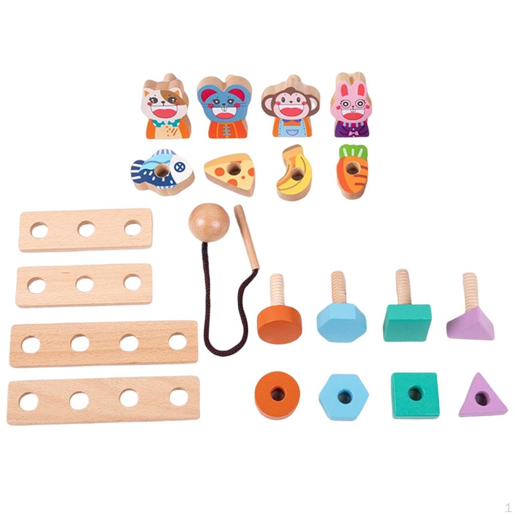 Montessori Screw Nut Toy Learning Educational Shape Sorter for Preschool