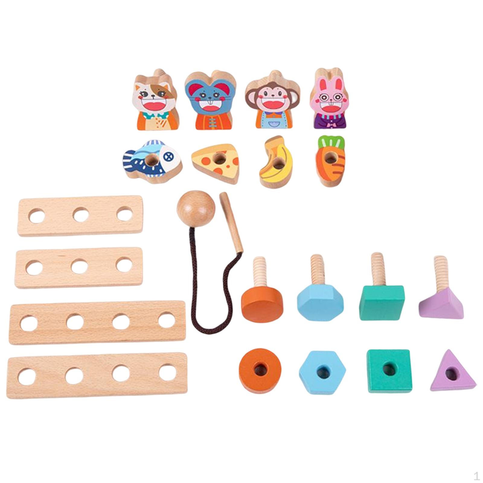 

Montessori Screw Nut Toy Learning Educational Shape Sorter for Preschool Bunny