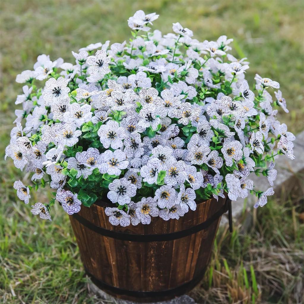 Artificial Fake Flower Plant Outdoor Spring Decoration, Bouquets Of Imitation Plastic Plant Decoration Outdoor Non-fading Bouquet Decoration