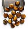 Natürlicher Tigerauge Runder Cabochon Edelstein | Goldbrauner Tigerauge Loser Stein
