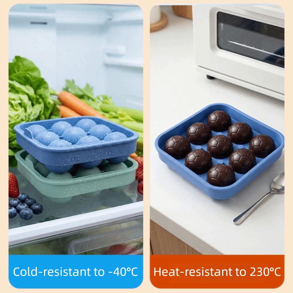 Stylish Silicone Soccer Ice Cube Mold Easy Release Reusable Chocolate Mold Handmade Flexible Silicone Baking Molds Dessert