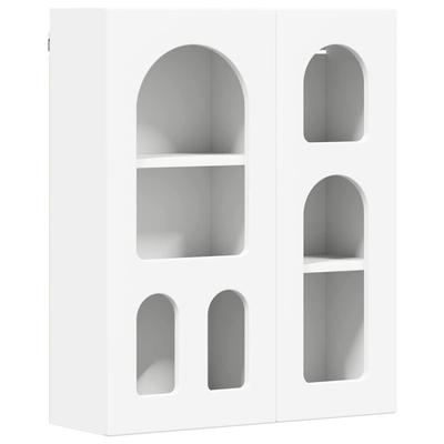 Wall Mounted Cabinet with Shelf White 59 X 20 X 71.5 Cm Particleboard