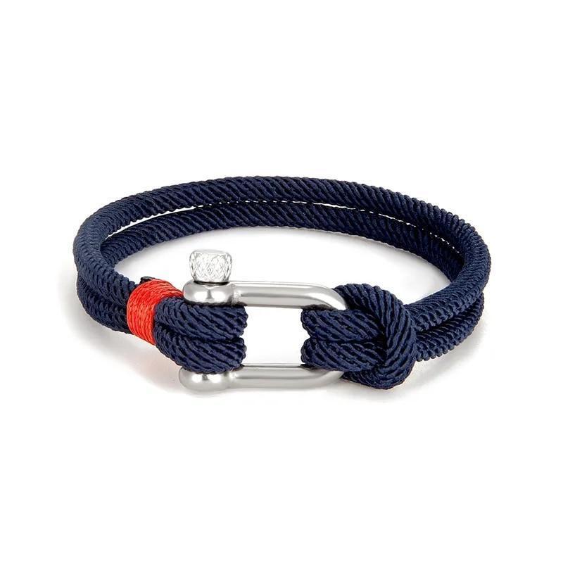 Männer Doppel Strang Armband Frauen Schäkel Seil Armbänder Outdoor Survival Armreif