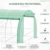Polytunnel Greenhouse Walk-in Grow House Tent with Roll-up Sidewalls, Zipped Door and 8 Windows, 4x3x2m Green