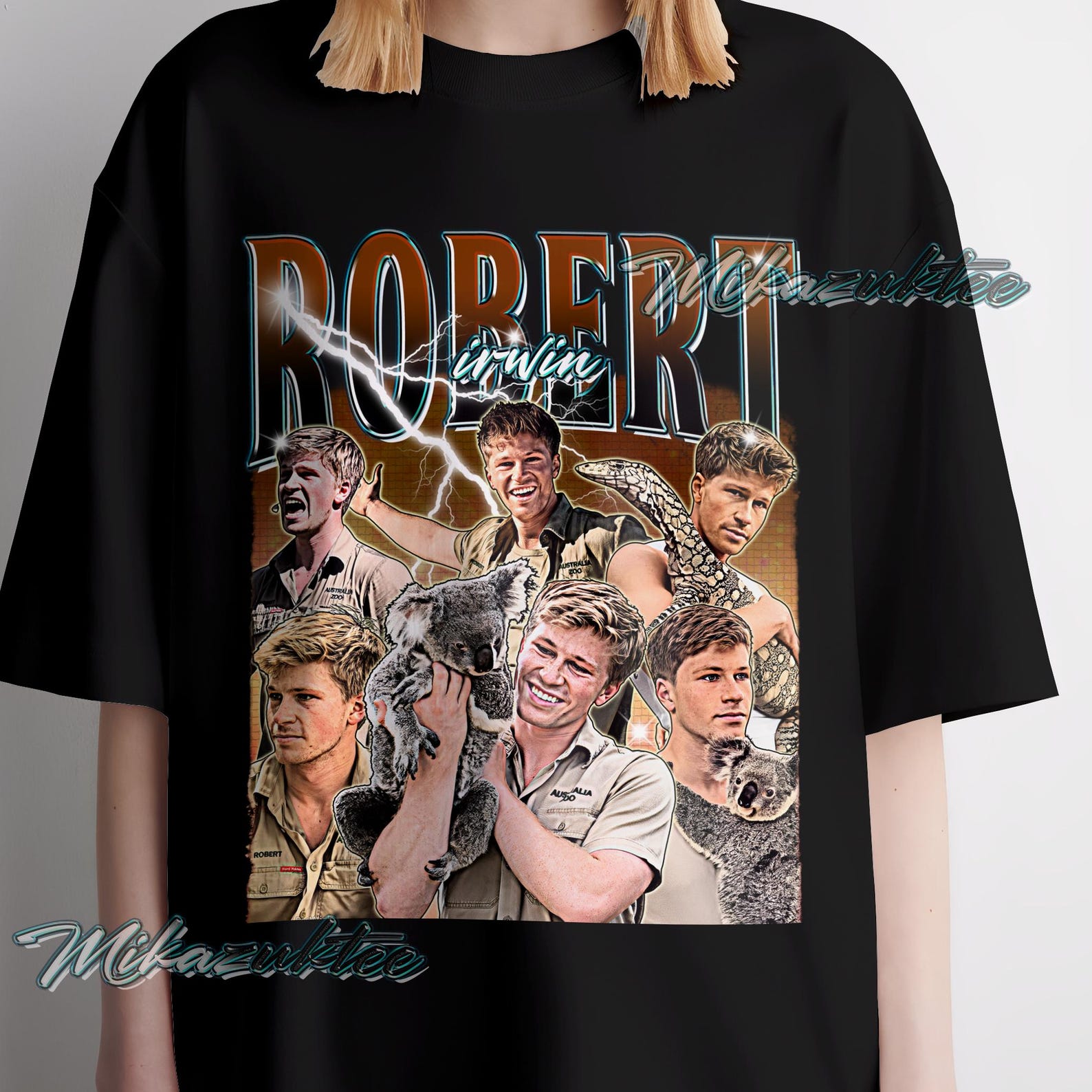 Robert Irwin Vintage Style Graphic Tee, Faded Design M
