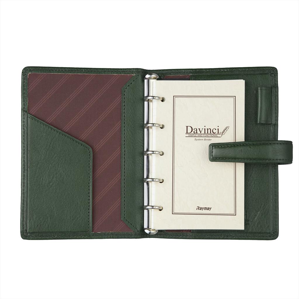 Raymay Fujii System Notebook Da Vinci Standard Mini 5 Size 11mm Ring Green DPM3037M