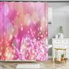 Colorful Rainbow Stripes Printed Shower Curtain Sparkling Diamond Bathroom Curtain With Hook Waterproof Polyester Bath Screen