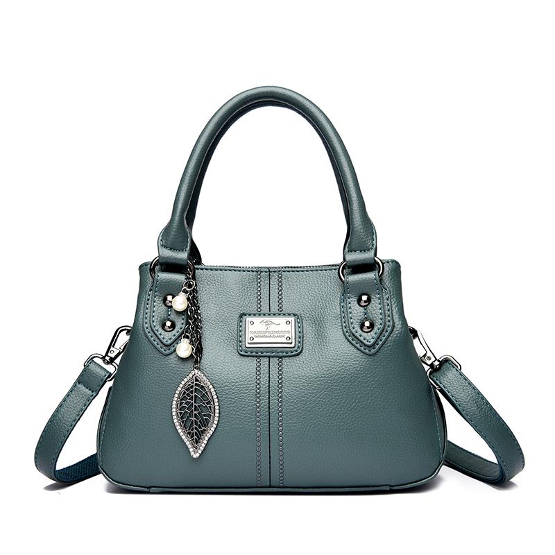 Genuine Brand Top Quality Pu Leather Handbag Women's Tote Messenger Sac Designer Large Capacity 3 Levels Shoulder Crossbody Bags