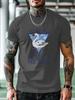 Casual Athletic T-shirt with Graphic Print - "Casa Blanca" Design