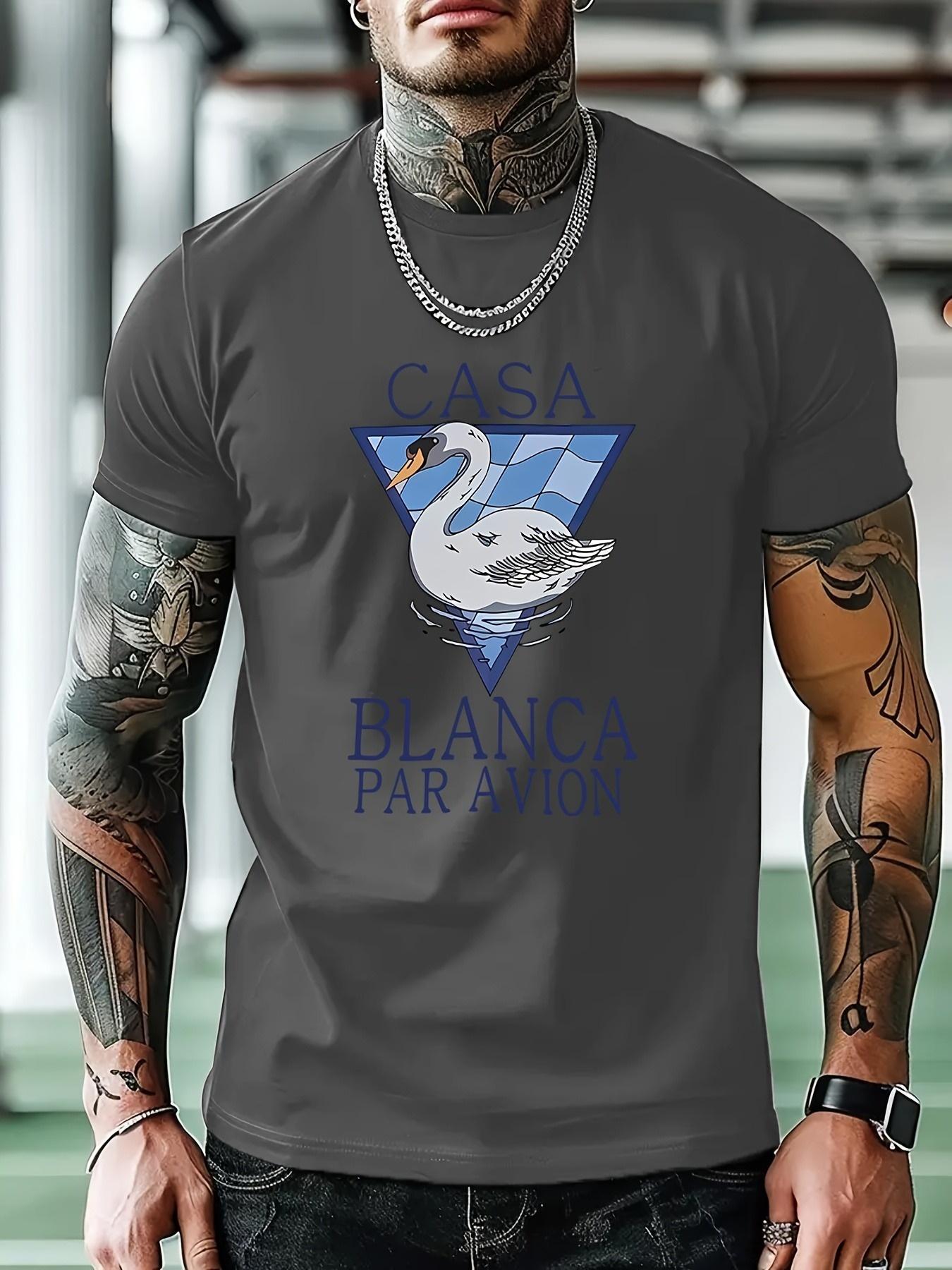 Casual Athletic T-shirt with Graphic Print -  Casa Blanca  Design XL