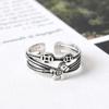 Adjustable Open Ring With Lucky Coin Motif Vintage Style Plated Boho Chic Jewelry Women Men