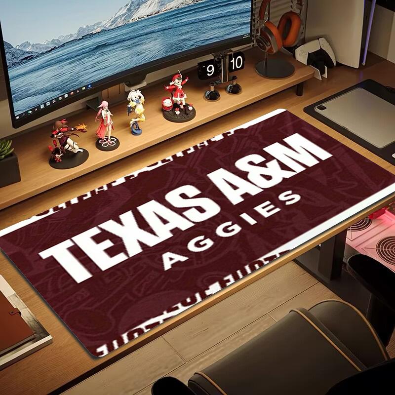 Texas A&M Color Mouse Pad Large Gaming Table Cushion Non-slip Laptop Tablet Big Mousepad XXL Mat Mini PC Playmat With Lock edge