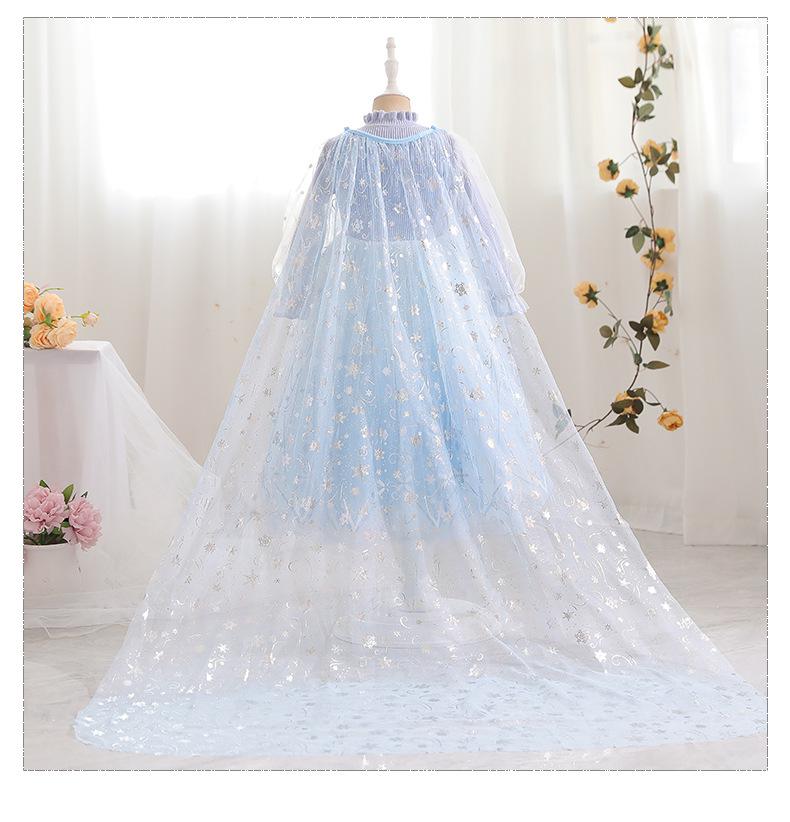 Elsa Princess Knitted Wool Dress for Girls - Spring & Autumn 2025