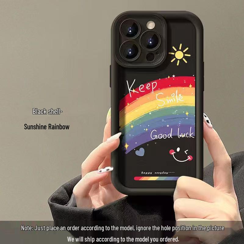 Personalized Rainbow Smile Case for iPhone 17 Pro Max/15 Pro/14/13