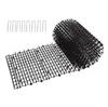 Black 2x4m Plastic Anti-Cat Spike Mat for Balcony and Garden Cat Deterrent.