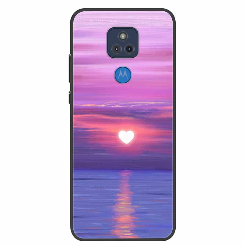 For Moto E7 Plus Case Bumper Silicone TPU Soft Phone Cover Case For Motorola E7 Plus Cartoon Funda E 7 Plus Shockproof Coque