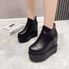 Platform Sneakers Wedge Shoes Women Ankle Boots Chunky Height Inside Roman Shoes Spring Autumn High Heels Fashion Ladies Booties
