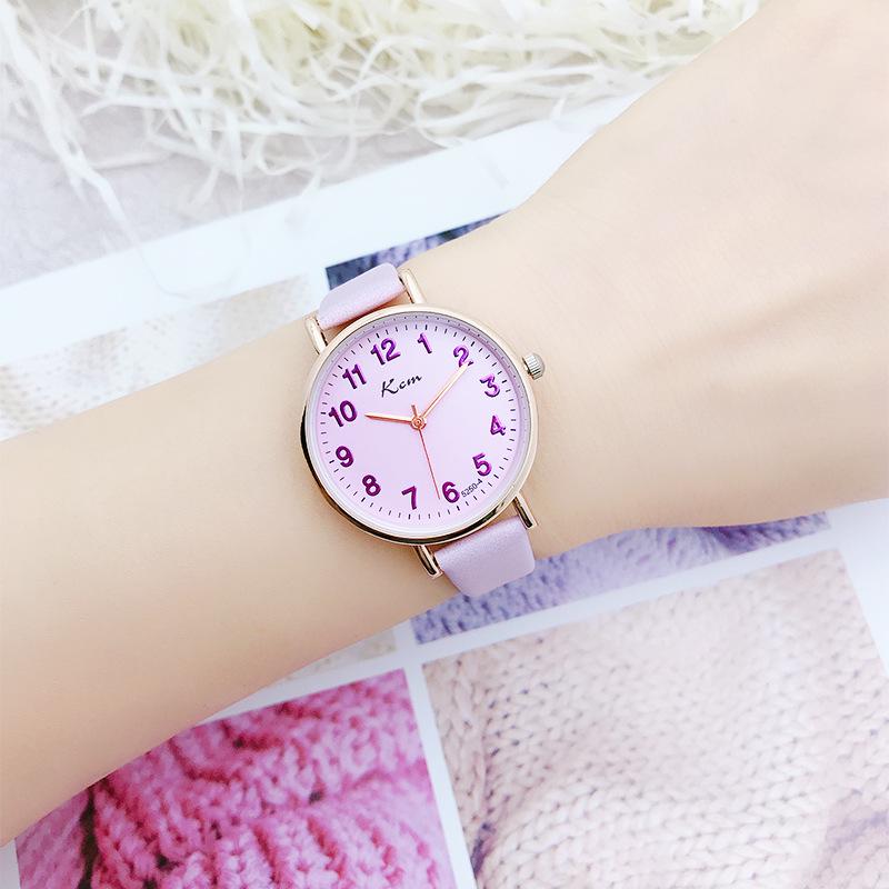 

Цифровые часы для экзаменов для студентов — простой стиль для девочек от начальной школы до колледжа с поясом для весов фиолетовый