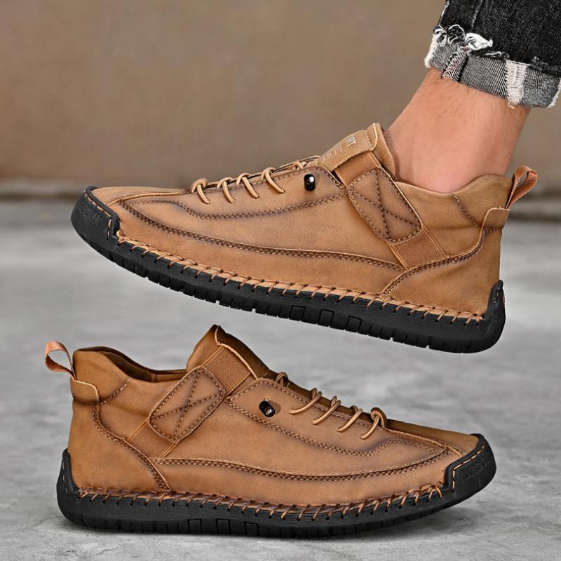 Men's High-top Work Shoes Hand-stitched Leather Shoes for Men Lightweight and Comfortable Men's Ankle Boots Large Size 38-48