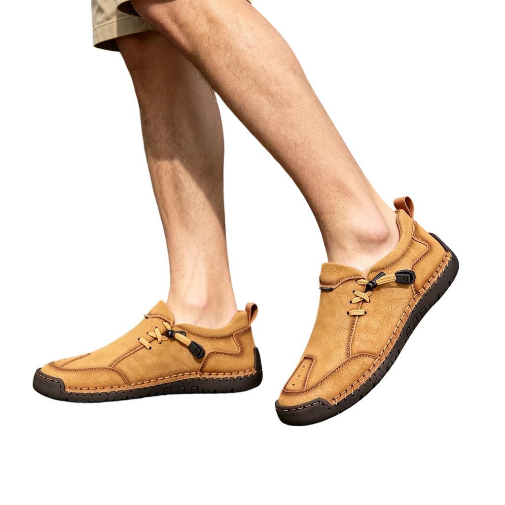 Casual Flat Round Toe Slip-On Shoes for Men and Women Lightweight Flexible Sole Comfortable Walking Shoes