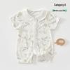 Newborn Summer Bamboo Bodysuit: Breathable Short Sleeve One-Piece Romper