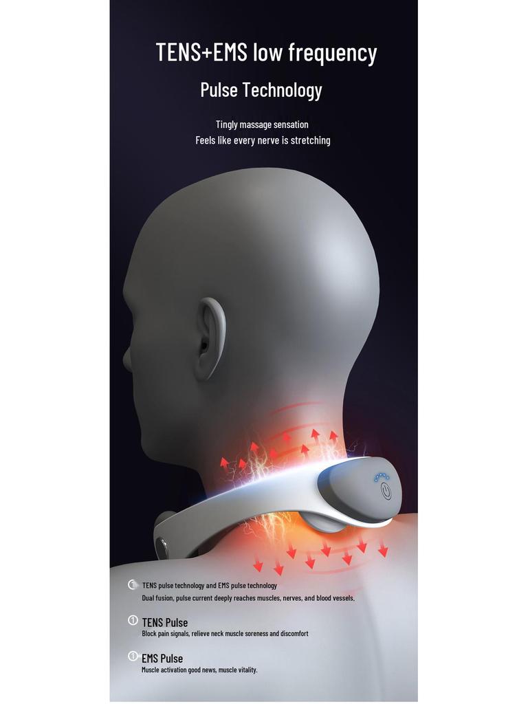 Cervical Neck Massager: Intelligent Heating & Pulse Therapy