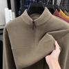 Men S Casual Thick Fleece Stand Collar Long Sleeve Pullover Sweatshirt