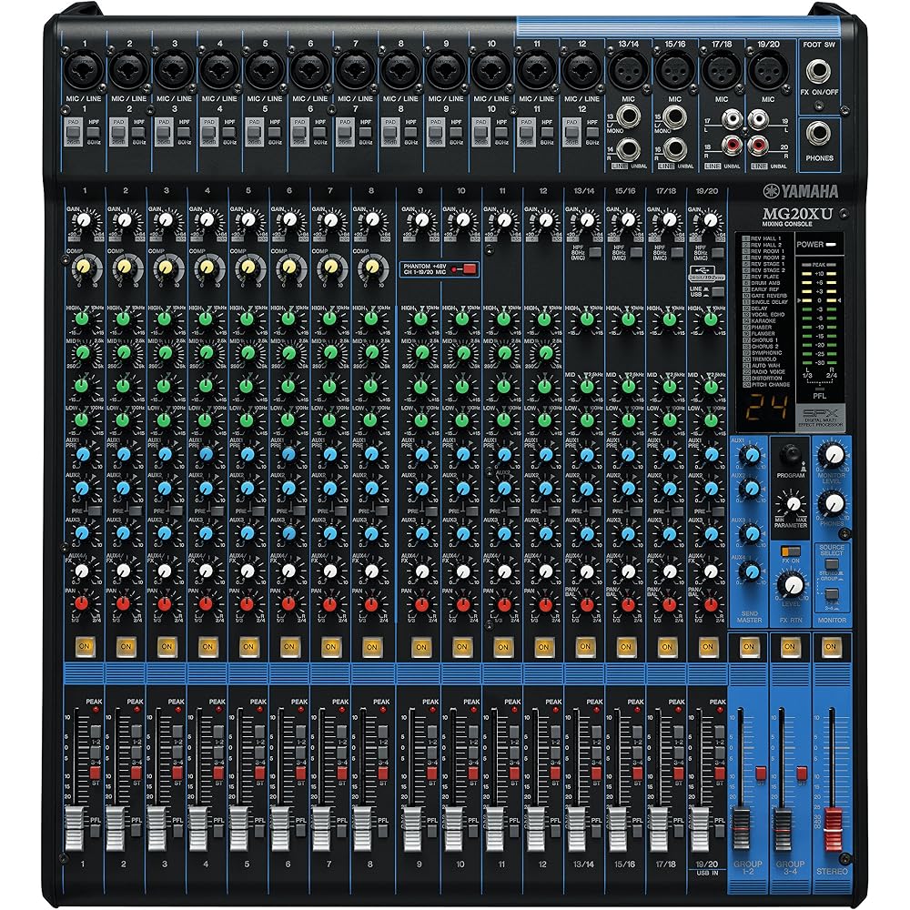 Yamaha Yamaha 20 channel mixing console MG20XU