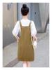 Petite Women's Fashionable Age-Reducing Korean Summer Overalls Set (2025) - Casual Tummy-Covering Suspender Dress