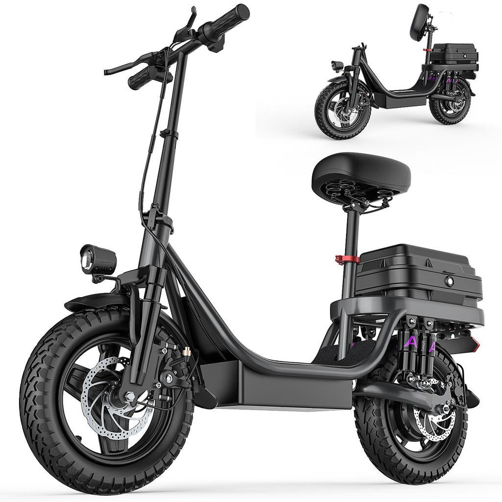 TOOFLY GQ8 14'' Adult Electric Scooter 20MPH 250W Motor 48V15Ah Battery City Commuting E-Scooter Equipped With Removable Seats