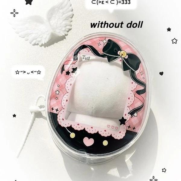 

Разноцветные Прозрачные Сумки для Хранения Кукол для Плюшевых Кукол 10 см Защитный Чехол Органайзер для Игрушек Детей Сумка-Витрина с Брелоком Новые чёрный