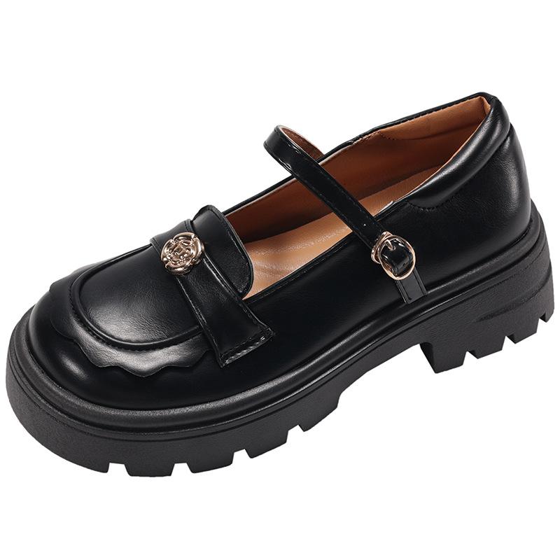 Brown Retro British Style Platform Loafer Small Leather Shoes Women's 2025 New Summer Skirt Heightening Mary Jane Shoes