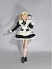 Elegant French Lolita Dress with Flutter Sleeves and Waist-Hugging Apron