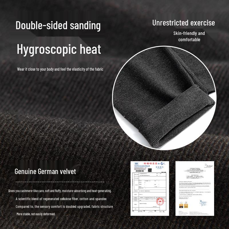 Ovieze Termisk Fleece Set: Unisex Sömlös Varm Överdel & Underdel för Vinter