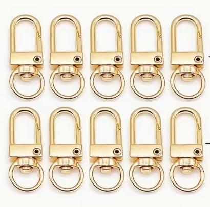 10Pcs Fashion Simple U-Shaped Clasps Key Hook Diy Key Chain Phone Chain Accessories