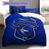 Cardiff City FC Pattern Bedding Quilt Set  Home Decoration  Gift (1 * Duvet Cover + 2 * Pillowcase  Without Core)