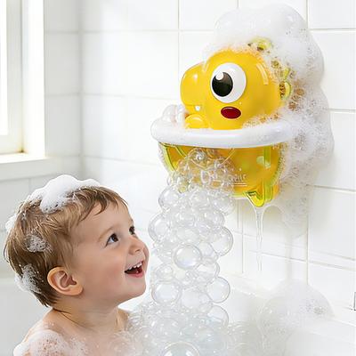 Baby Bath Toys Dinosaur Bubble Machine with Music Powerful Suction Cup Stable Non-Falling