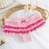Bow Mesh Women's Underwear Ruffle Sweet Lace Briefs Cute Lace Panties  Gift